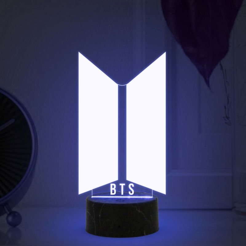 3D Illusion Kpop BTS night Lamp with Automatic Color Changing Light Gift for BTS Army Lover , Birthday Gift for Girls Boys , Bedroom Decor